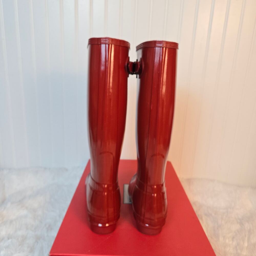 Women's Hunter Rainboots Military Red W7 - Picture 5 of 13
